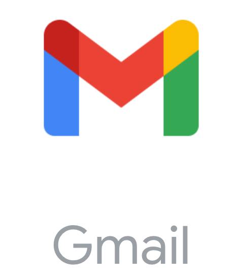 M multicolor sobre la palabra Gmail