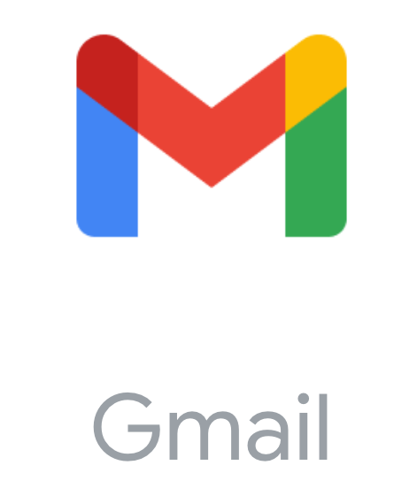 Veelkleurige M boven het woord Gmail