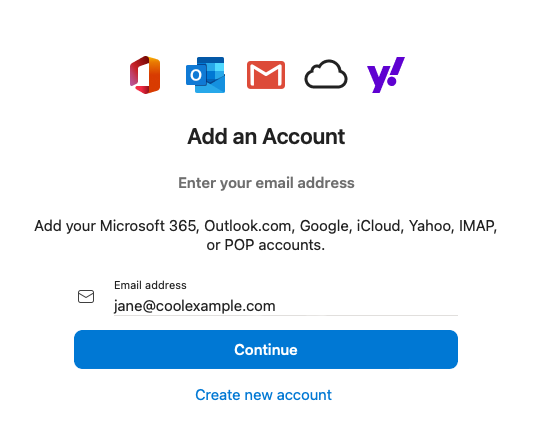 Como adicionar uma conta IMAP do Yahoo ao Outlook Desktop sem uma