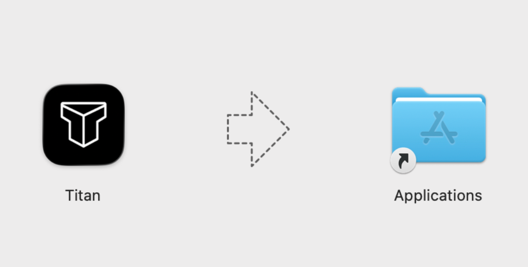 Drag Titan app to Applications folder