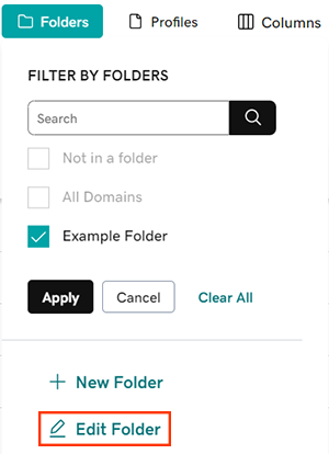 select edit folder