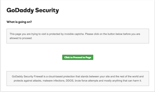 Captch challenge message