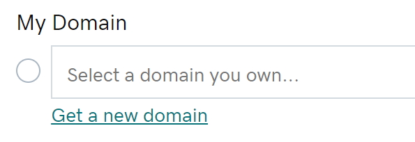 Get a new domain