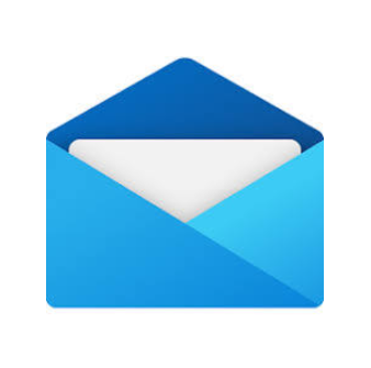 ไอคอนแอป Mail จะแสดงโฟลเดอร์สีน้ำเงินที่เปิดอยู่