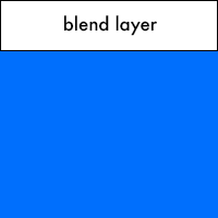 The blend layer - a plain blue square