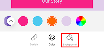 Ubah latar belakang kotak sosial di iOS