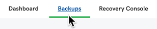 select backups