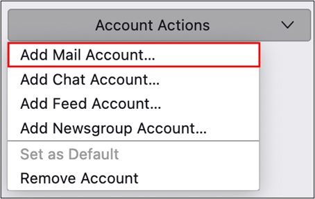 add mail account from account settings TB