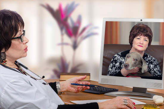 pawp Telemedicine veterinarian provides a diagnosis for dog