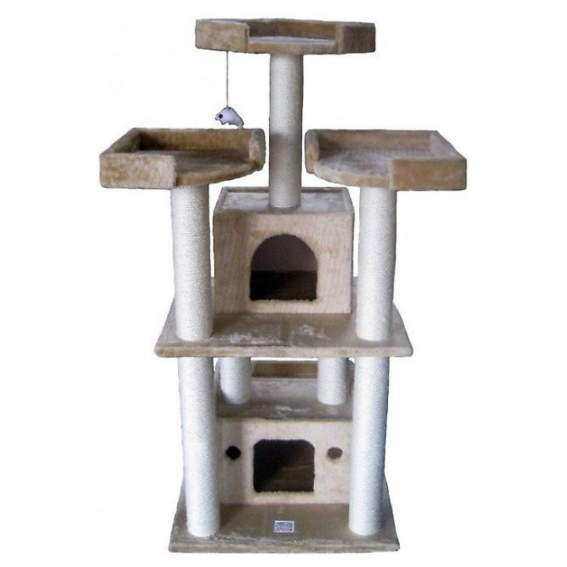 Go Pet Club 51-in Faux Fur Cat Tree & Condo