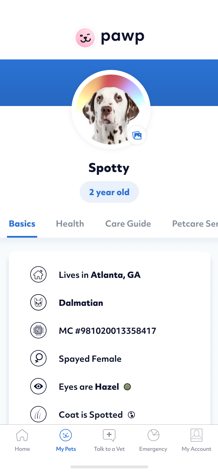 Application screen