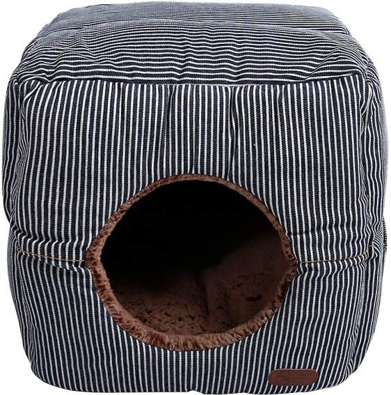 Smiling Paws Pets 2-in-1 Cat Cube & Bed