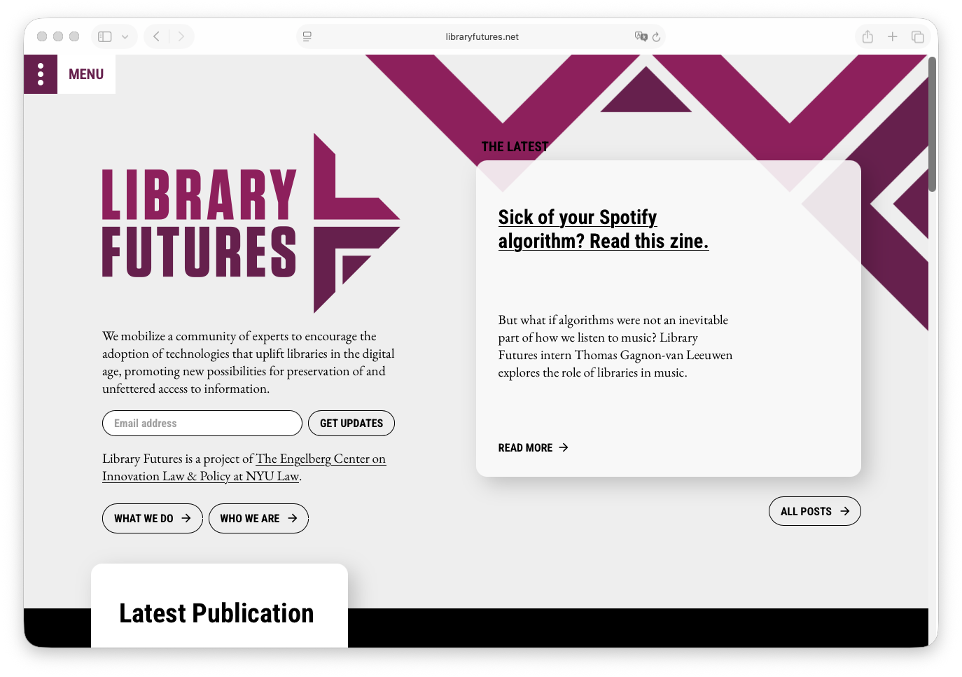 Library Futures home page 2026