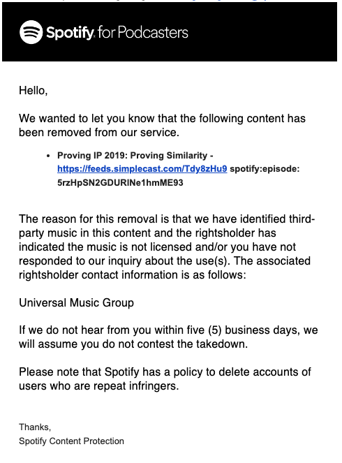 Spotify infringement image 4