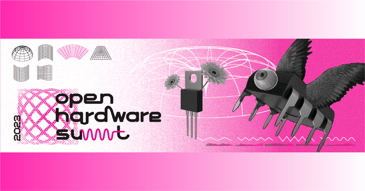 Event image for the 2023 Open Hardware Summit event.