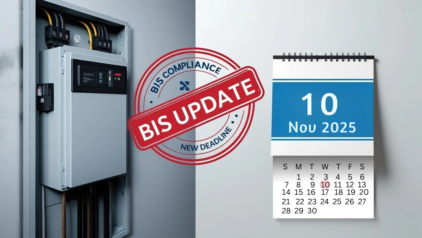 BIS update for electrical equipment compliance with extended deadline to 10 November 2025