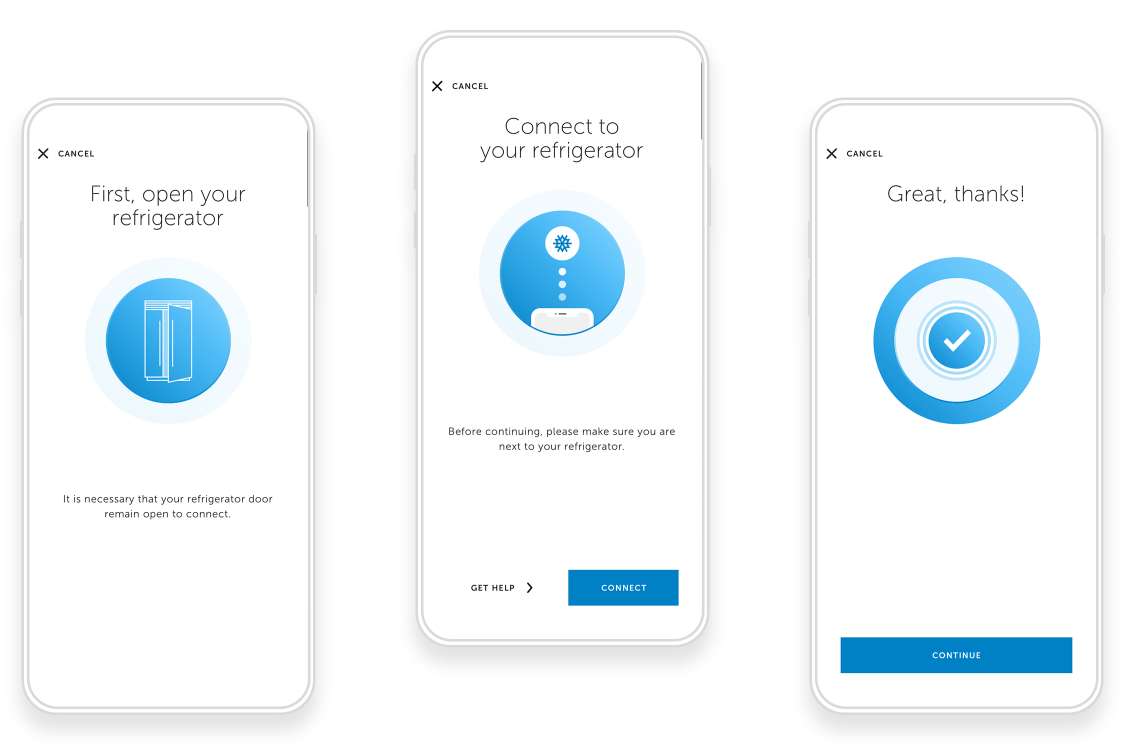 Subzero project screen example refrigerator