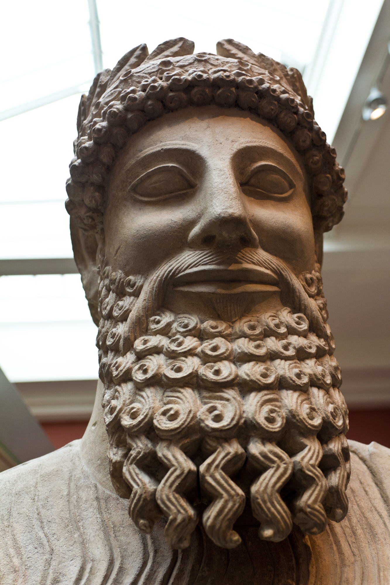 Display of limestone sculptures from the Sanctuary of Apollo at Idalion in Cyprus, a comparative example of Cypriot Apollo votive culture. Credit: Oren Rozen / Poliocretes, Wikimedia Commons, CC BY-SA 3.0