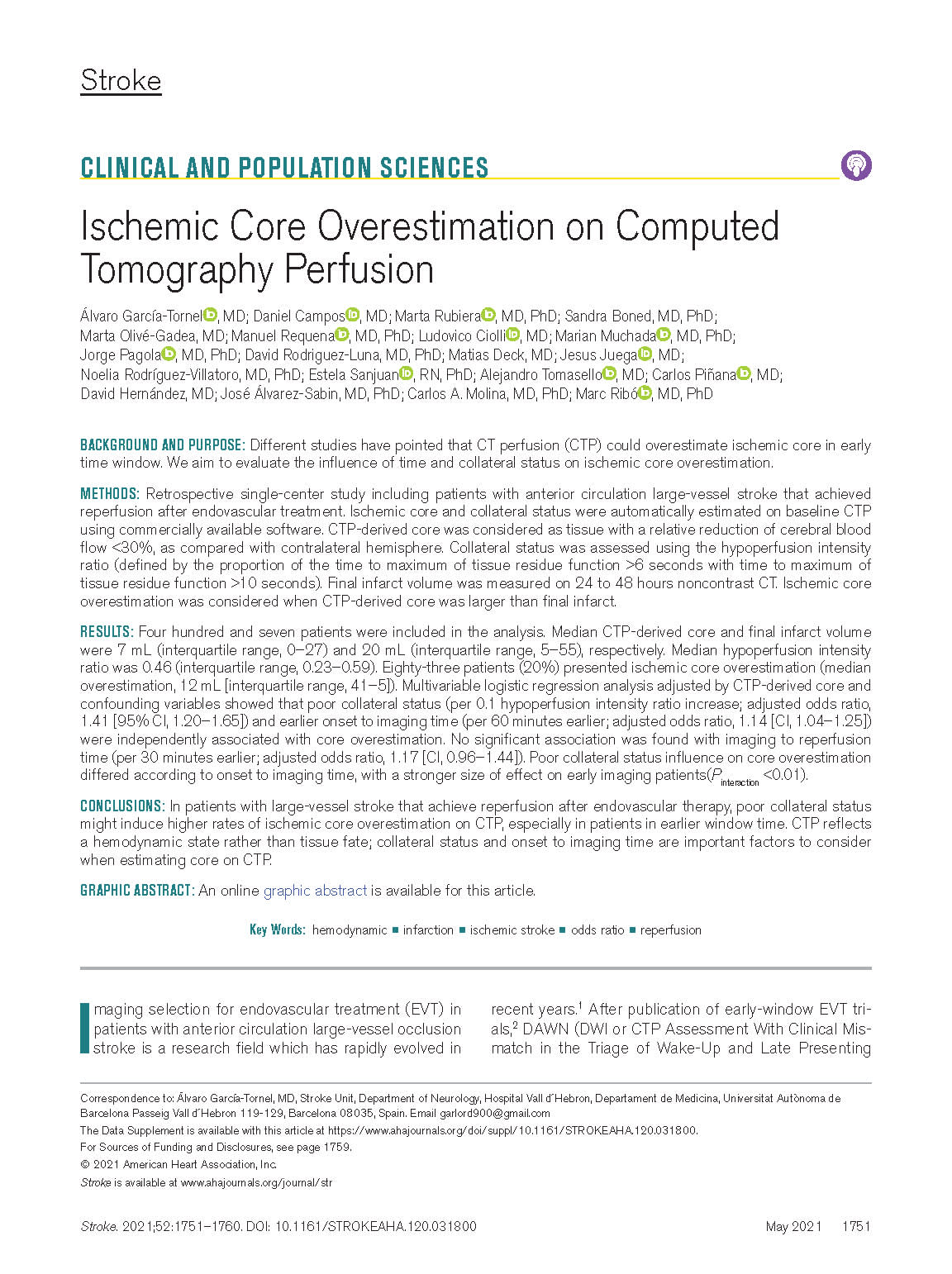 Ct Perfusion Reflects A Hemodynamic State Not Tissue Fate Collateral Status And Time To Imaging Should Be Considered When Estimating Core Neurodiem Ct Perfusion Reflects A Hemodynamic State Not Tissue Fate Collateral Status And Time To Imaging Should Be Considered When Estimating Core Neurodiem