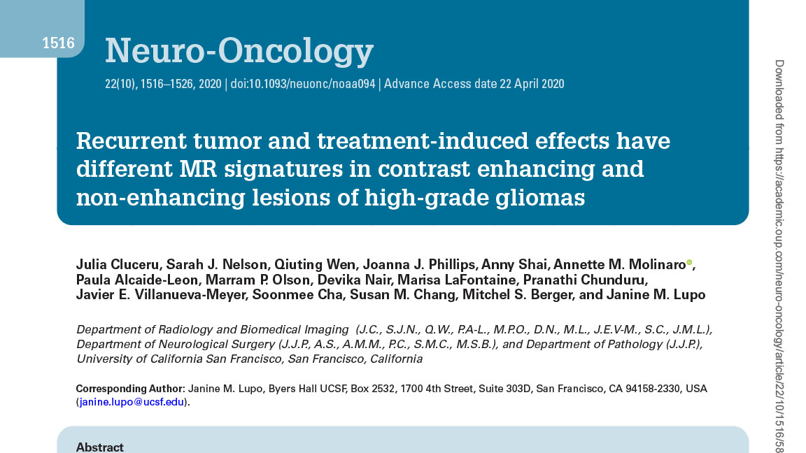 How Best To Differentiate Recurrent Tumor From Treatment Related Changes In High Grade Gliomas Relative Cerebral Blood Volume Or Metabolic Parameters Neurodiem