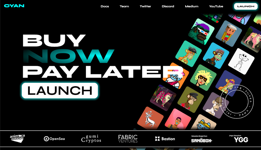 Cyan’s landing page