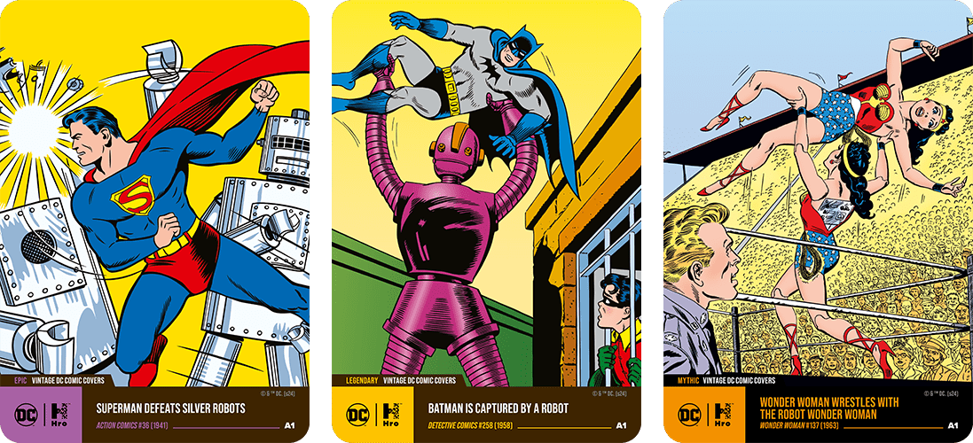“Vintage DC Comic Covers” LimitedEdition Hybrid Trading Cards