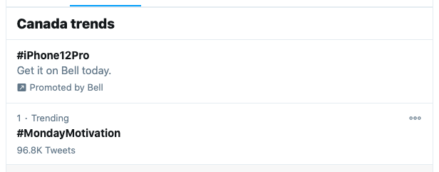 Canada trends. #iPhone12Pro #MondayMotivation