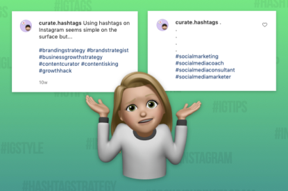 The age-old question: Should hashtags go in your captions or comments? (Source: Author) 