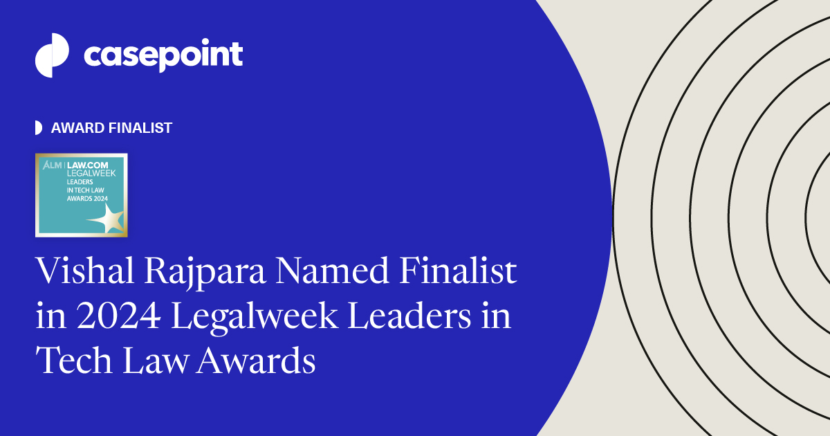 2024 Legalweek Leaders Awards | Vishal Rajpara Finalist | Casepoint ...
