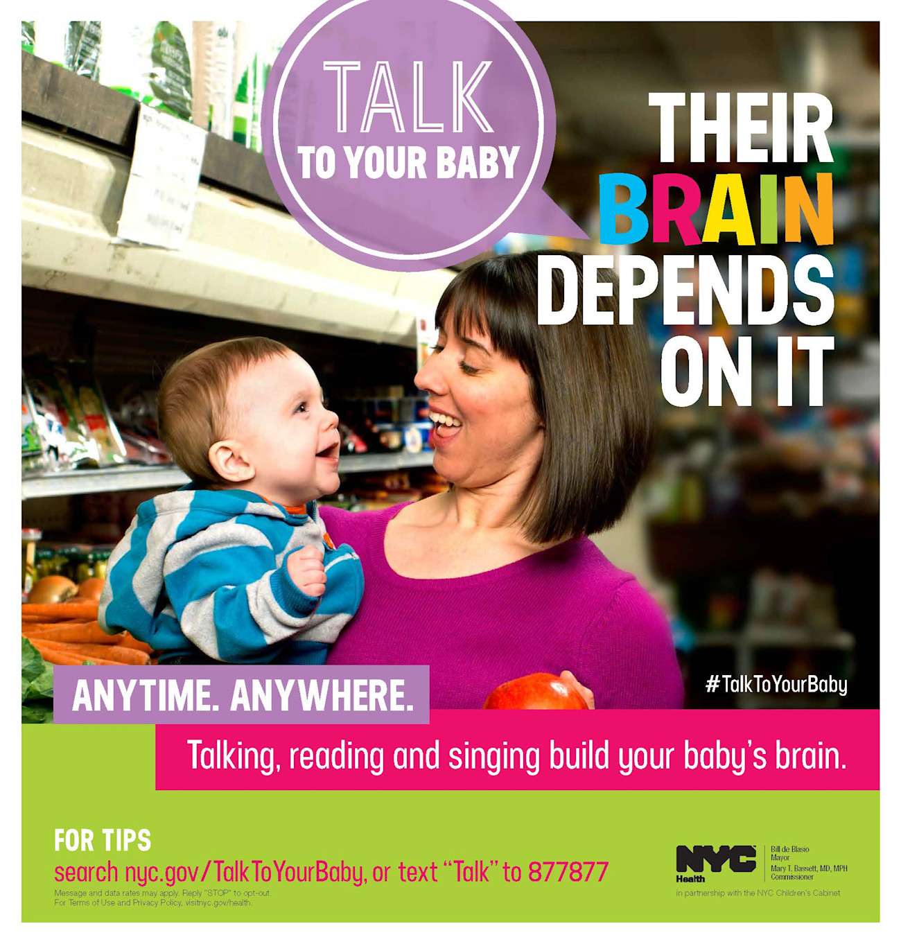 NYC Dept of Health Talk To Your Baby ads 