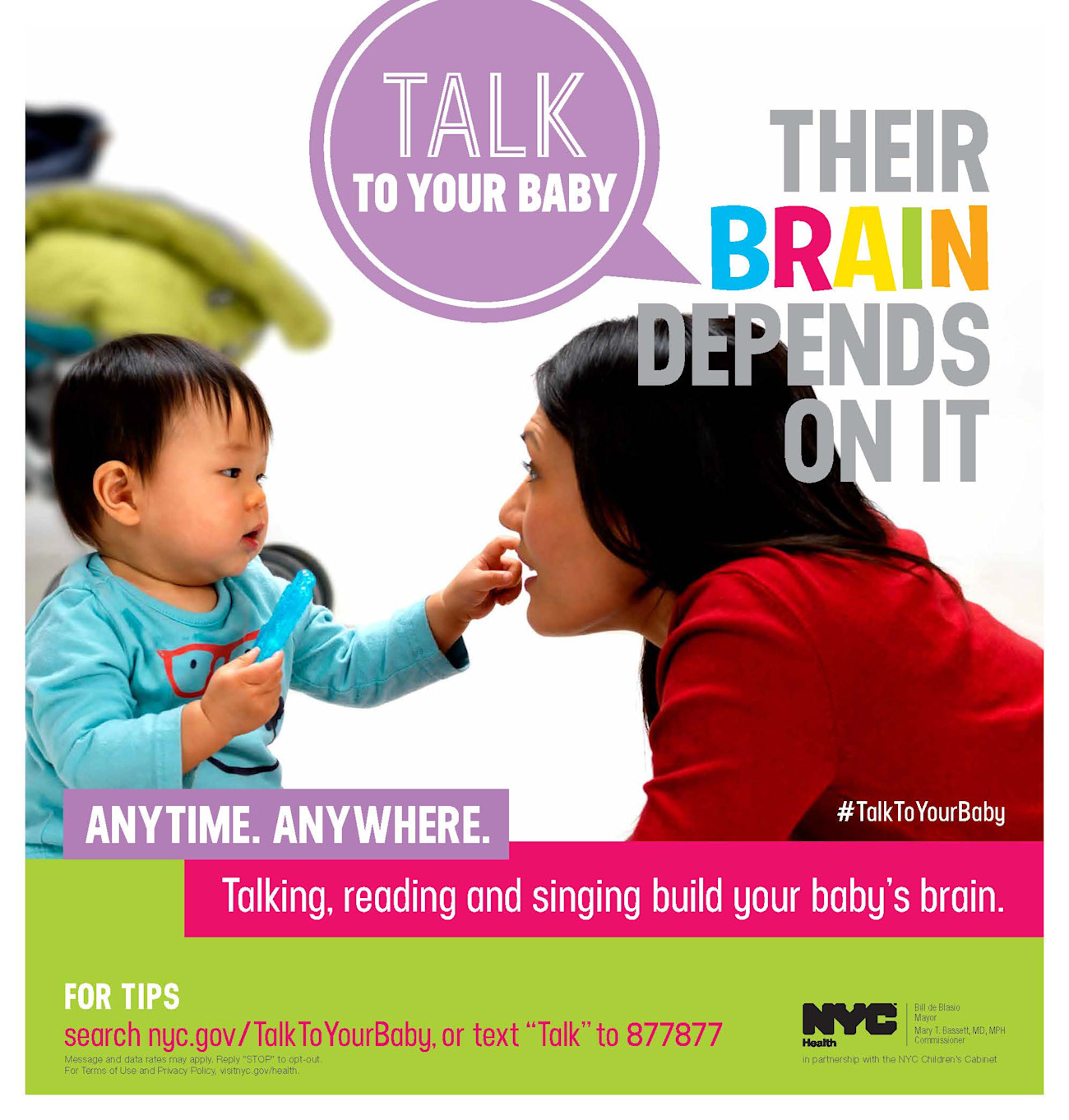 NYC Dept of Health Talk To Your Baby ads 