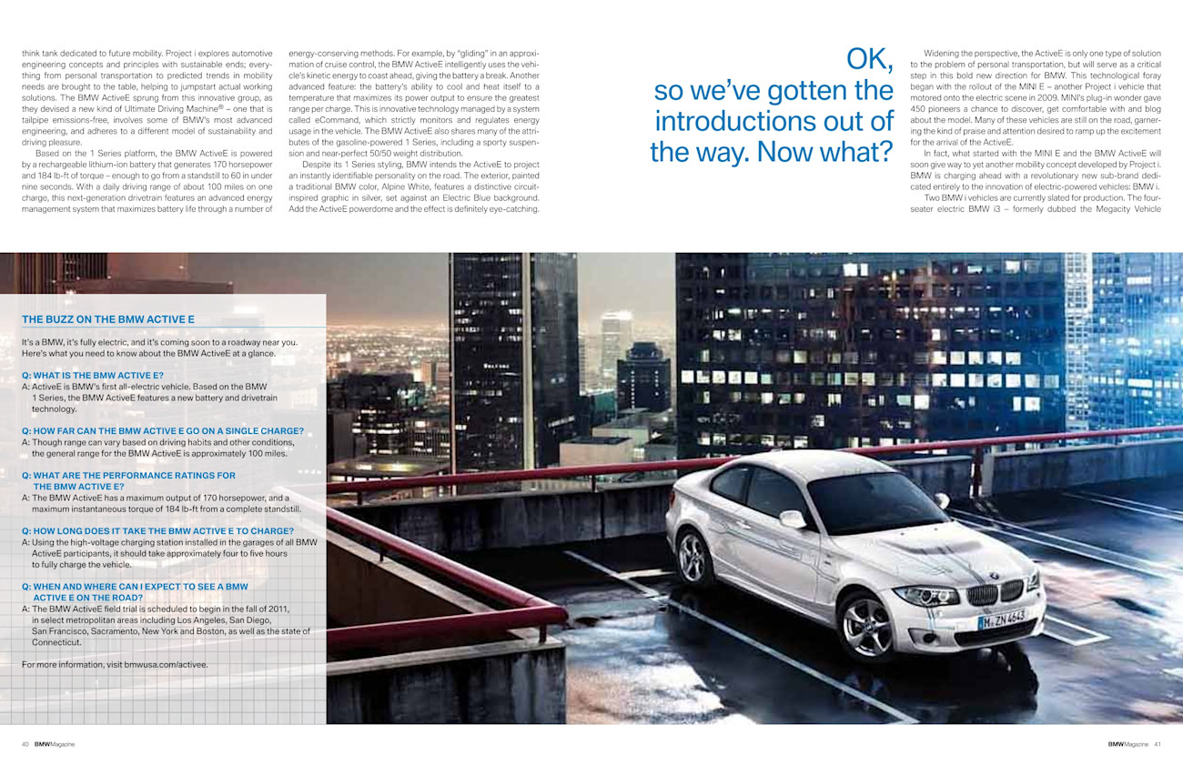 BMW Magazine articles