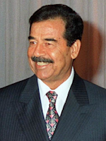Iraqi News Agency, Public domain, via Wikimedia Commons Saddam Hussein