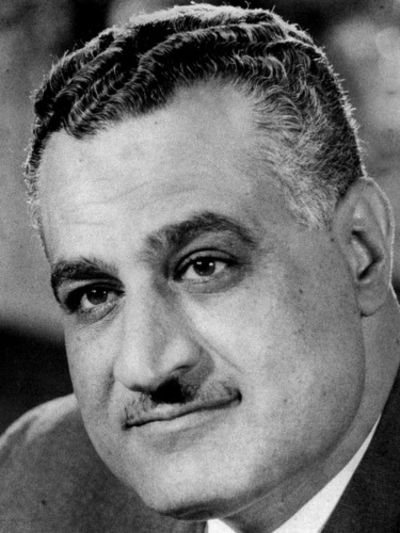 Not credited, Public domain, via Wikimedia Commons Gamal Abdel Nasser