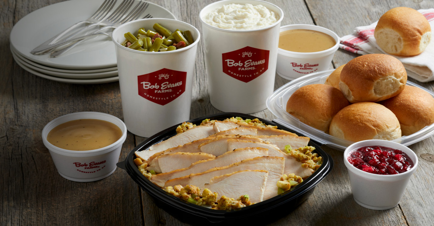 Bob Evans Christmas Meals To Go Pair with eggs, hash browns and bacon