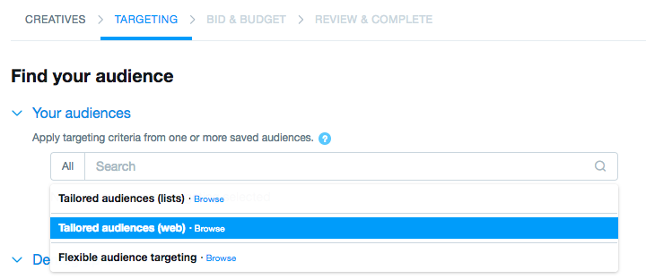 Twitter tailored audiences