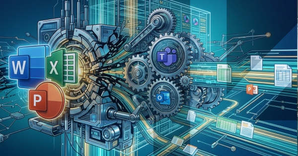 Microsoft Copilot Readiness: Security, Compliance & Governance Essentials technological image with Microsoft icons