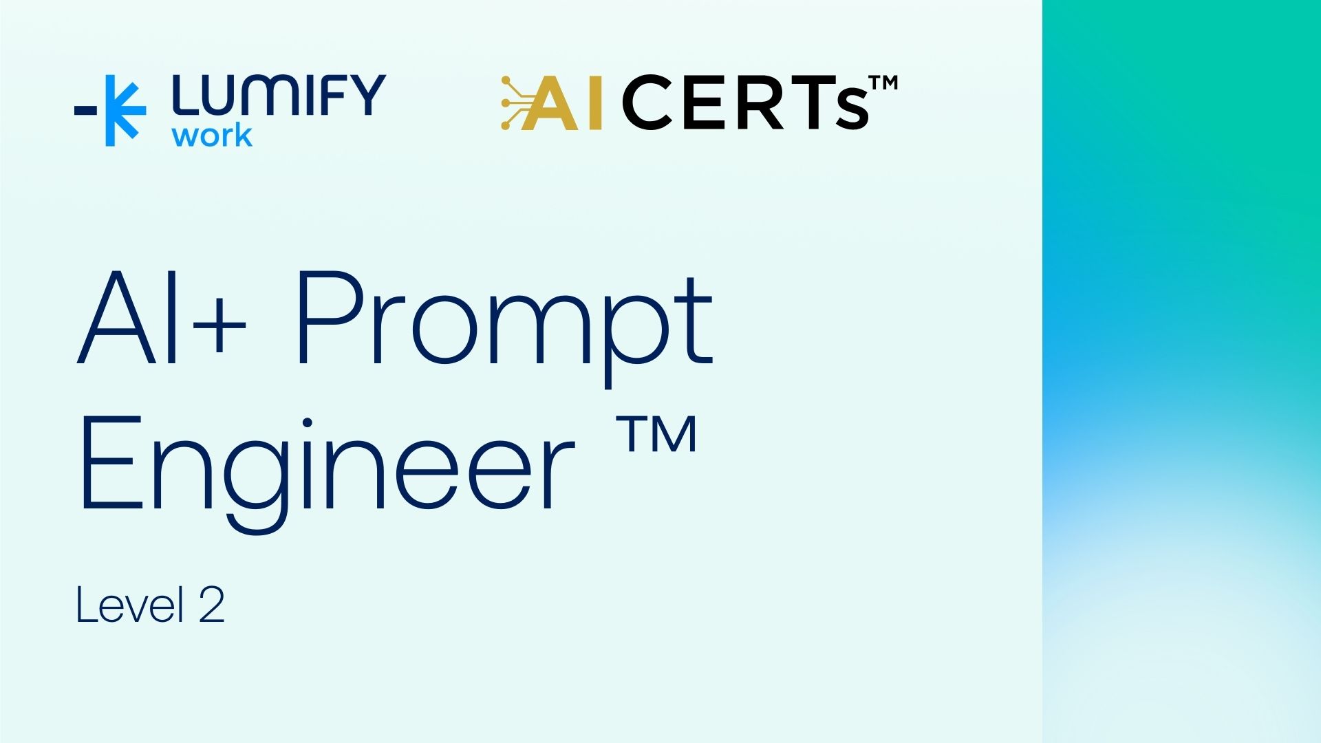 AI+ Prompt Engineer Level 1 | AI CERTs | Lumify Work