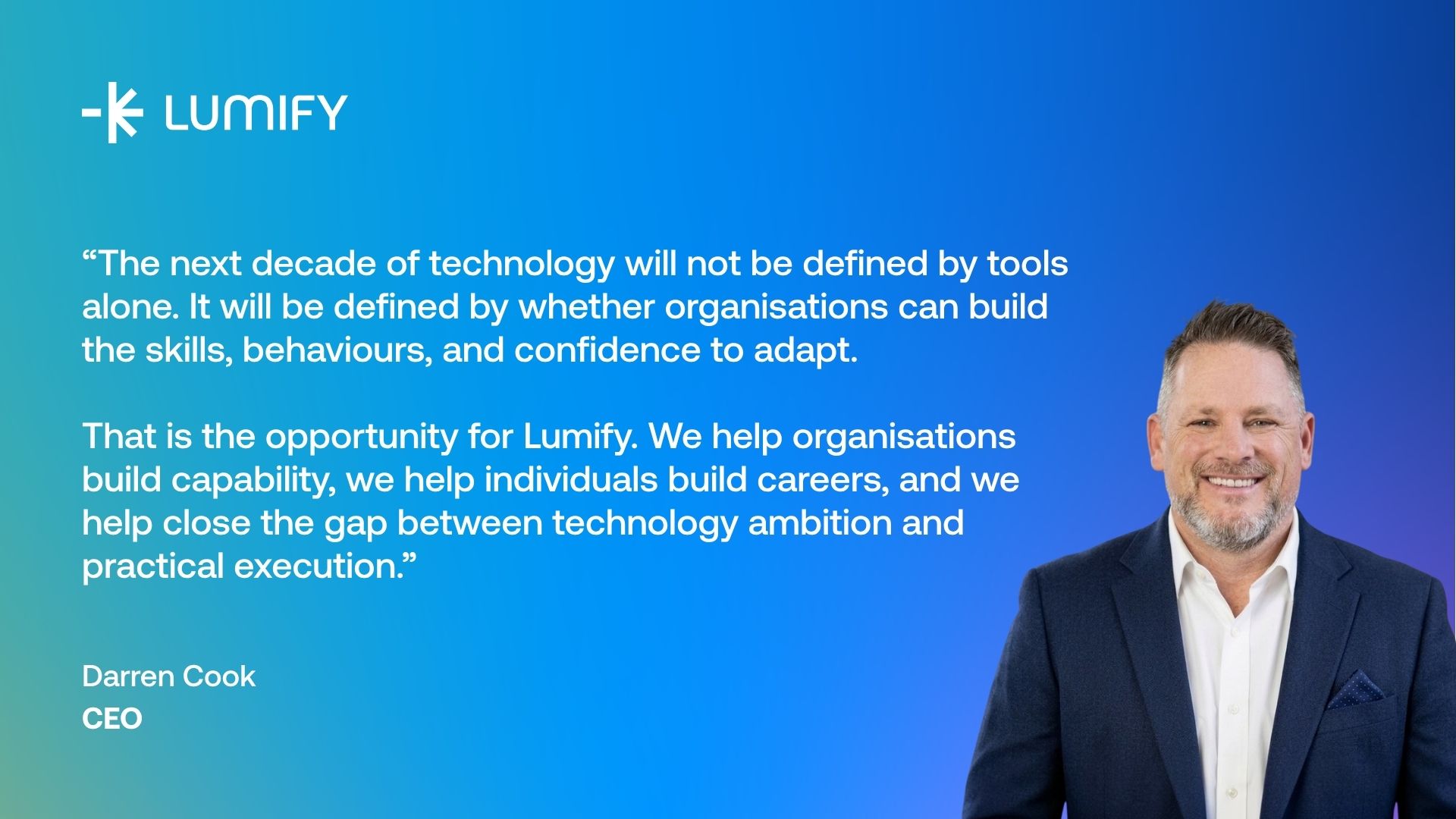 Lumify Group appoints Darren Cook as Chief Executive Officer