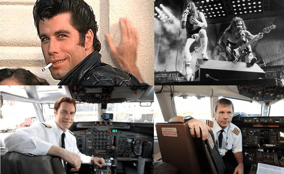 John Travolta and Bruce Dickinson   pilots