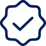 icon of a check mark inside a rosette