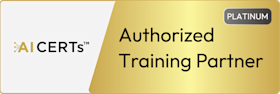 AI CERTs Authorized Training Partner Platinum logo May 2025
