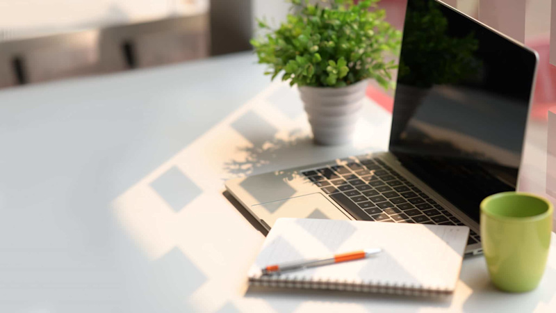how to stay productive when working from home establish a workplace min