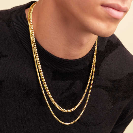 Men Jewelry Necklace Chains for Jewelry Making Silver 24K Gold Cuban Chains  Necklace - China Cross Pendant Necklace and 14K Gold Necklace price