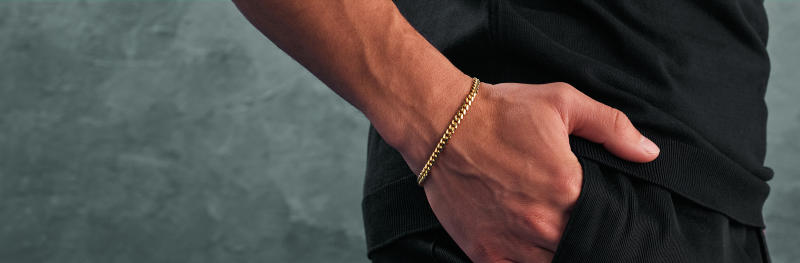 JAXXON Silver Onyx Beaded Bracelet | Size Perfect Fit Adjustable