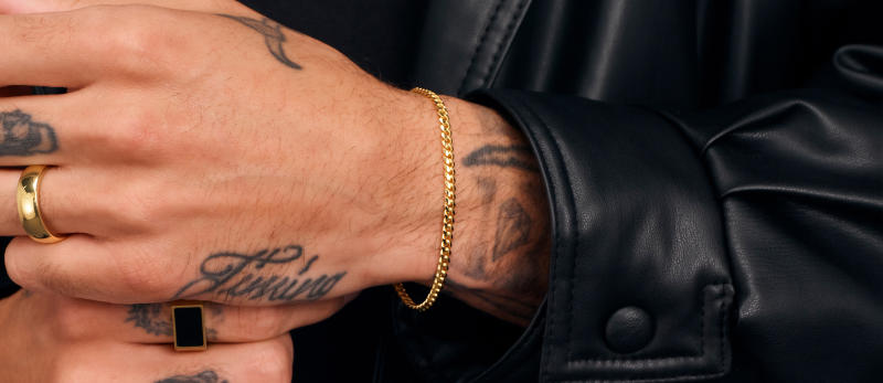 JAXXON Gold Classic Cuff Bracelet | Size Large/XL