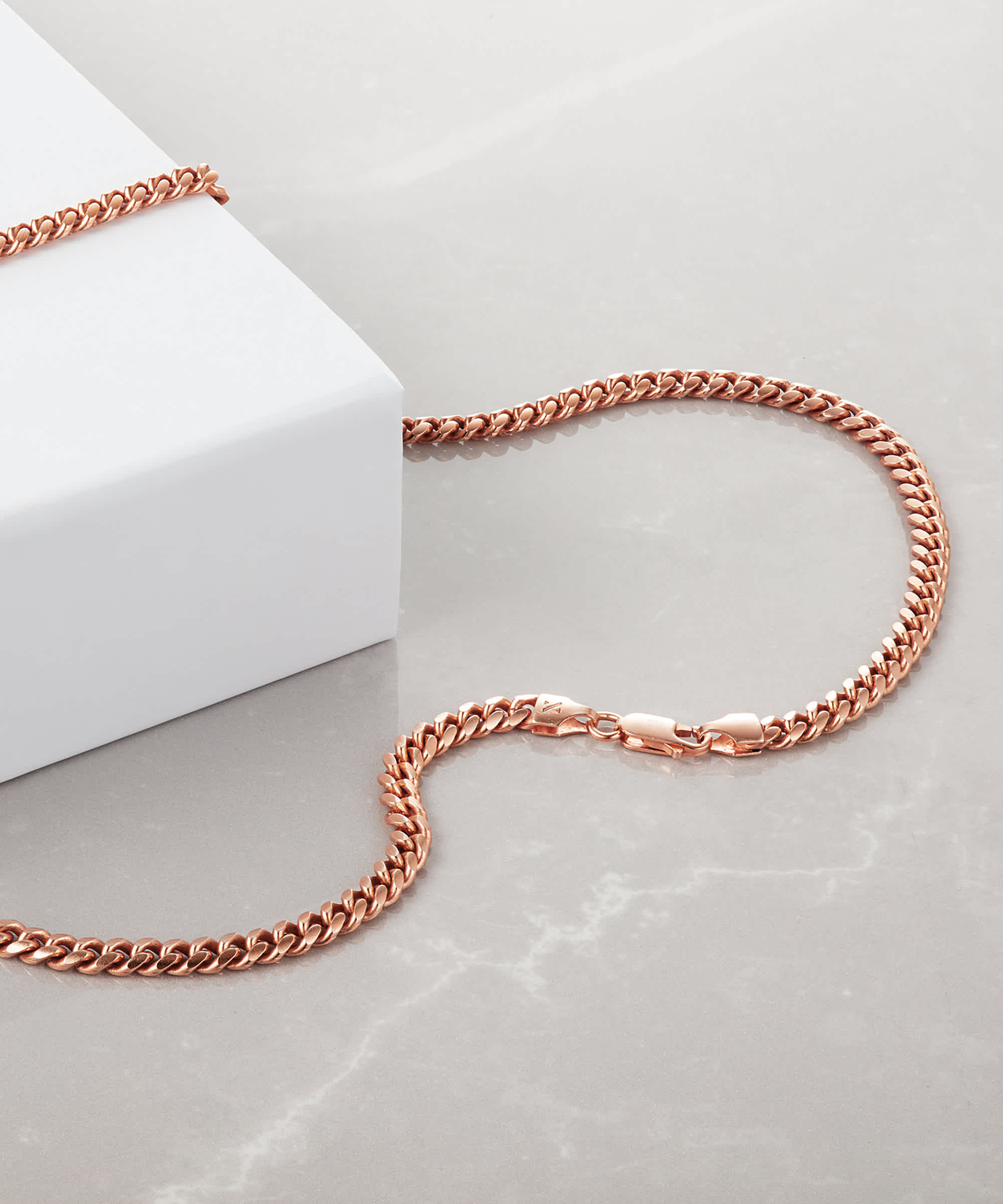 Italian Made - 5mm Cuban Chain Rose Gold