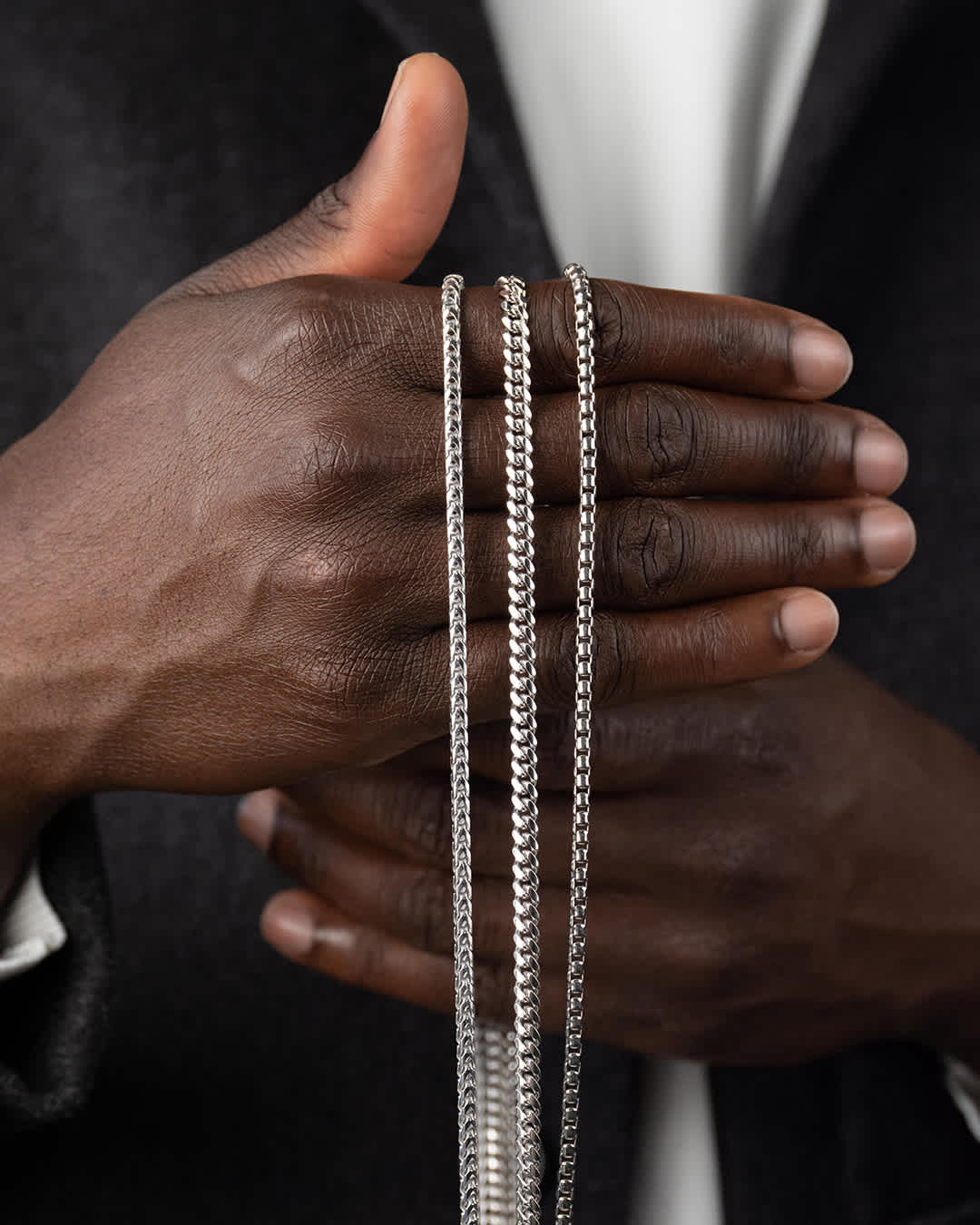 Mens silver box chain Clearance