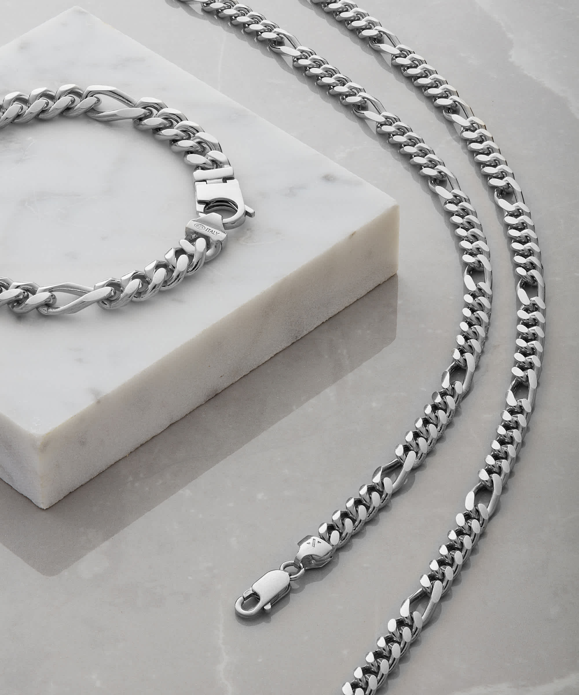 Italian Made - Figaro Chain Silver