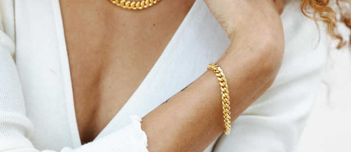 Cuban Link Bracelet - 6mm - Women's Gold Bracelet - JAXXON